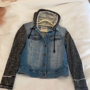 Denim Sweatshirt Jacket